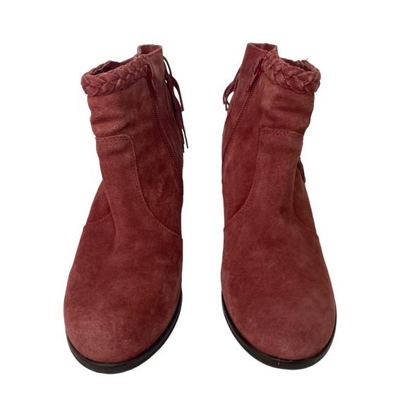 WOMENS MATISSE SPICE RED LUCINDA BOOTS SUEDE FRINGE WESTERN BOOTIES SIZE 8 - Picture 3 of 11